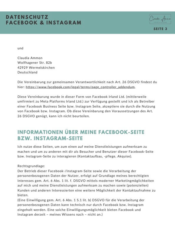 Datenschutzerklärung Meta Seite 3